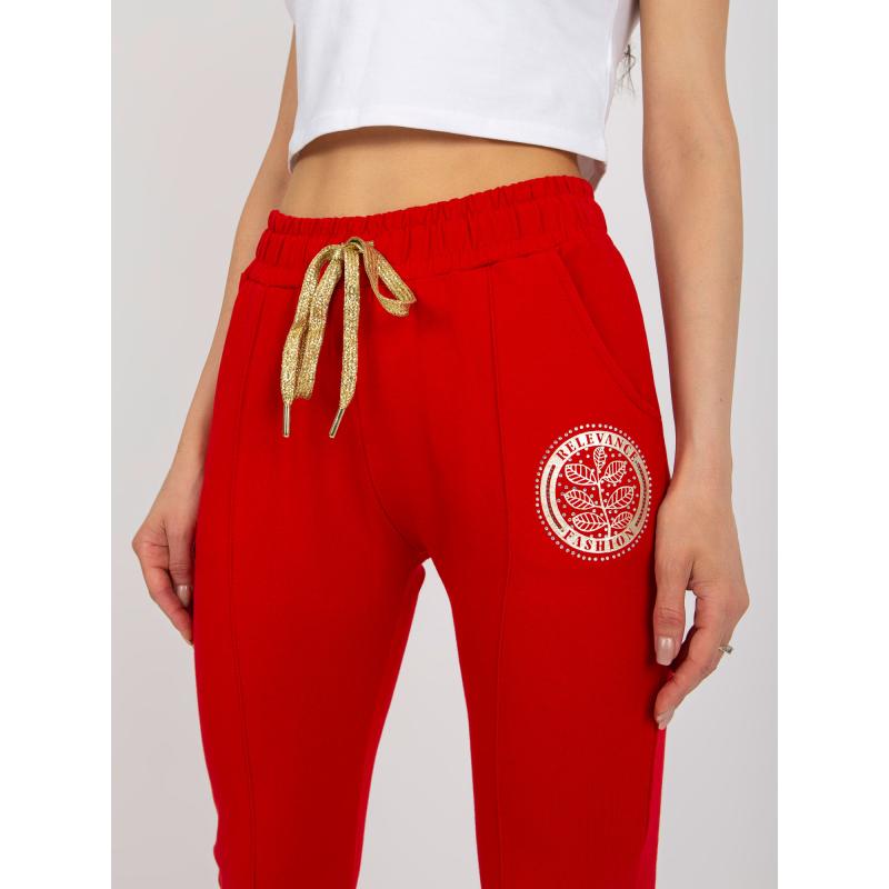 Női nyomtatott melegítőnadrág ADRIANA piros