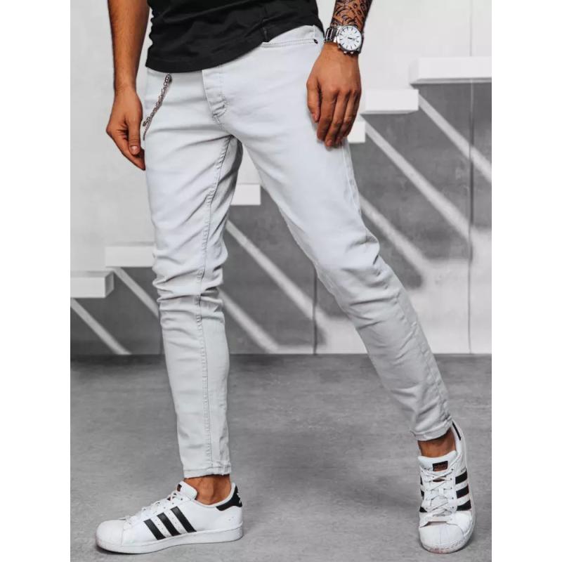 Pánské kalhoty džínové E08 šedé