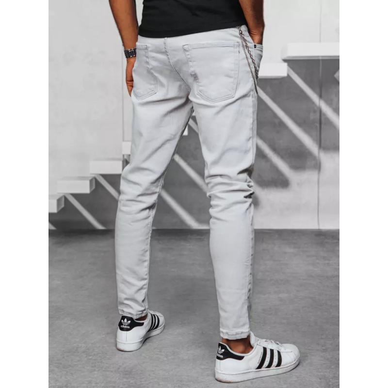 Pánské kalhoty džínové E08 šedé