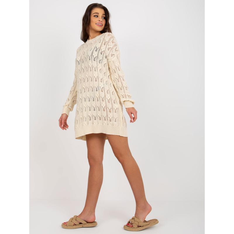 Női plus size ruha KARLA világos bézs
