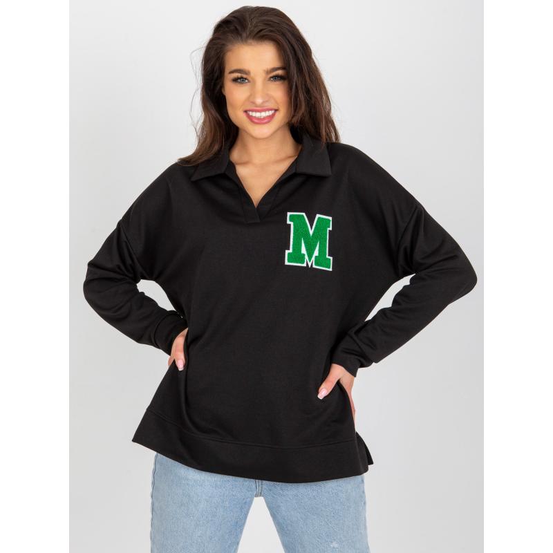 Dámska blúzka oversize s vreckami GERHA čierna