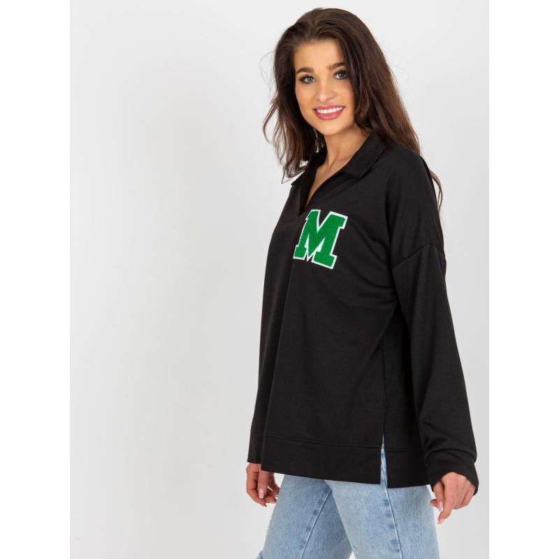 Dámska blúzka oversize s vreckami GERHA čierna