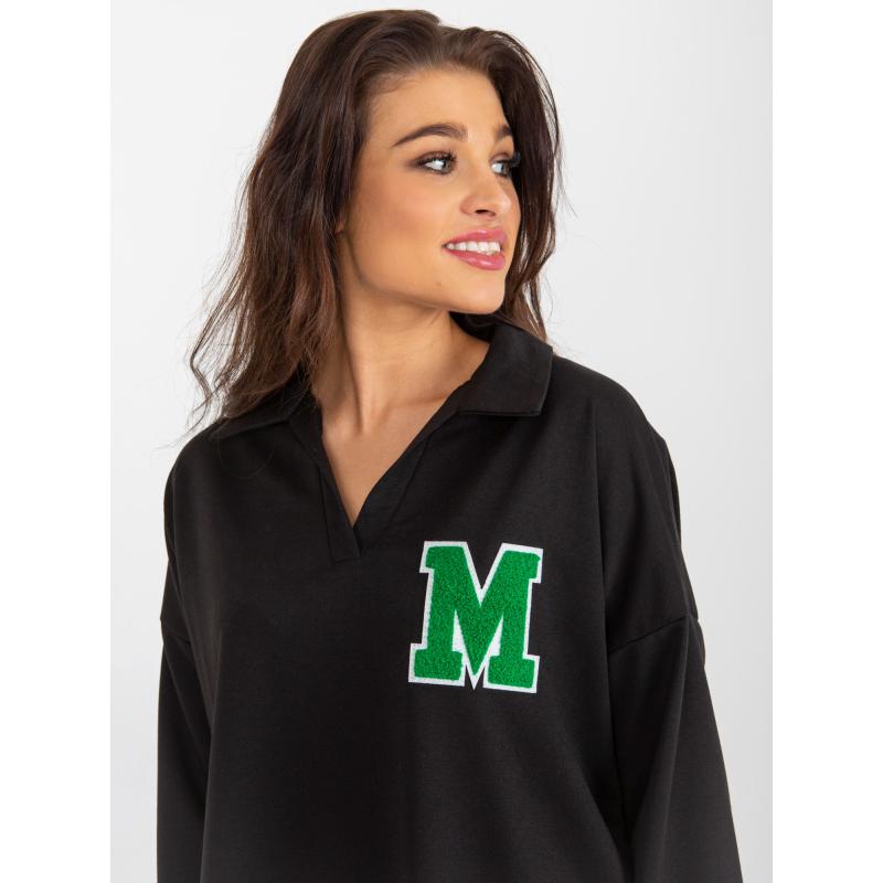 Dámska blúzka oversize s vreckami GERHA čierna