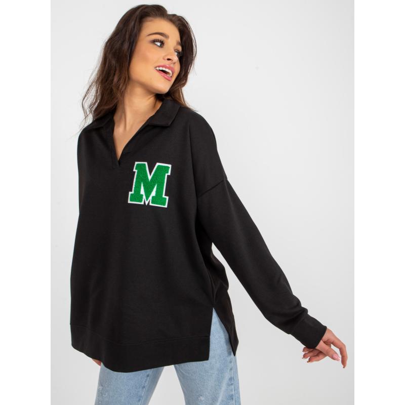 Dámska blúzka oversize s vreckami GERHA čierna