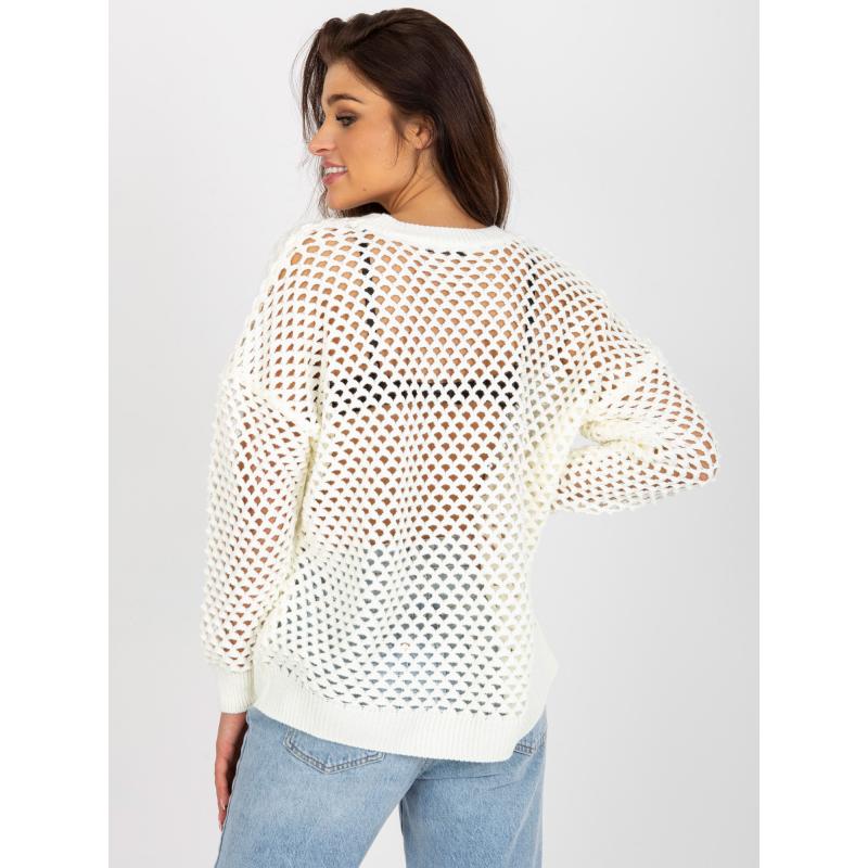 Dámsky sveter s prímesou vlny CLAUDA ecru