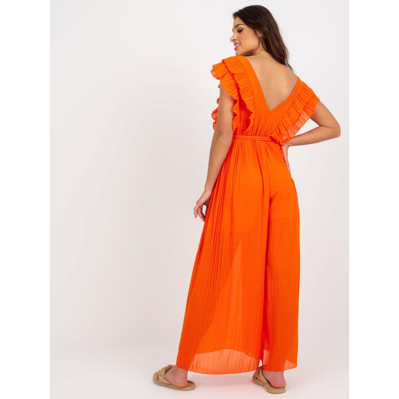 Női öves kezeslábas OCH BELLA narancssárga