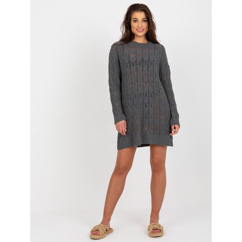Dámské šaty se vzorem CORNELIA tmavě šedé 