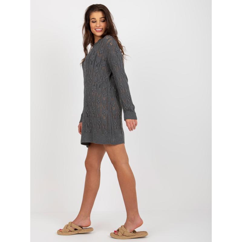 Dámské šaty se vzorem CORNELIA tmavě šedé 