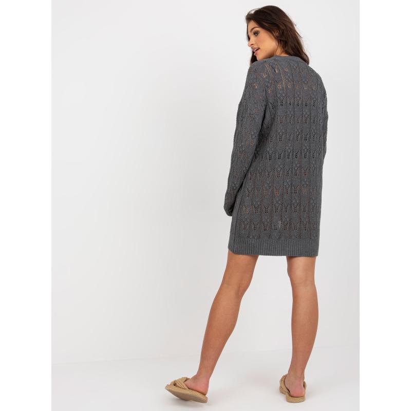 Dámské šaty se vzorem CORNELIA tmavě šedé 