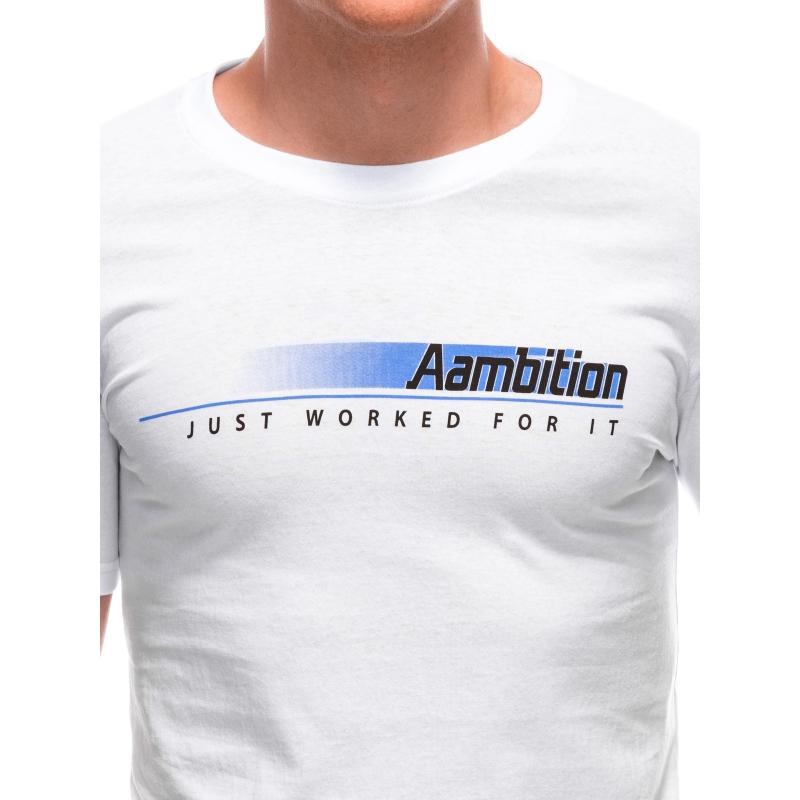 Pánské tričko s potiskem S1799 bílé