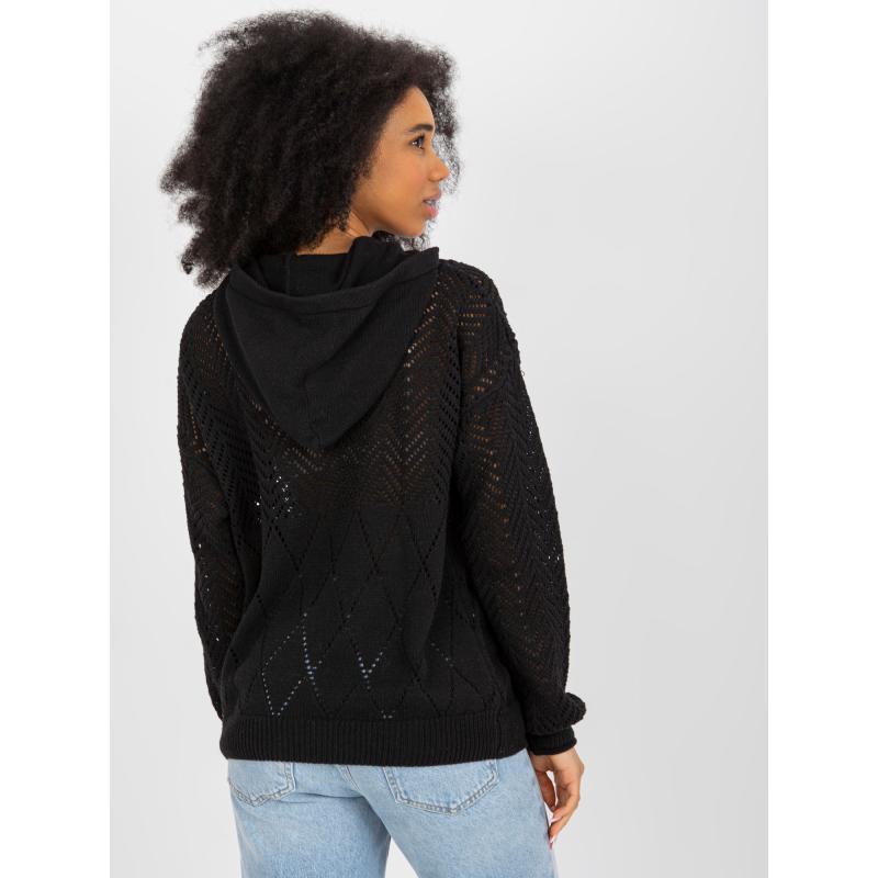 Dámsky sveter so vzorom SIMA čierny