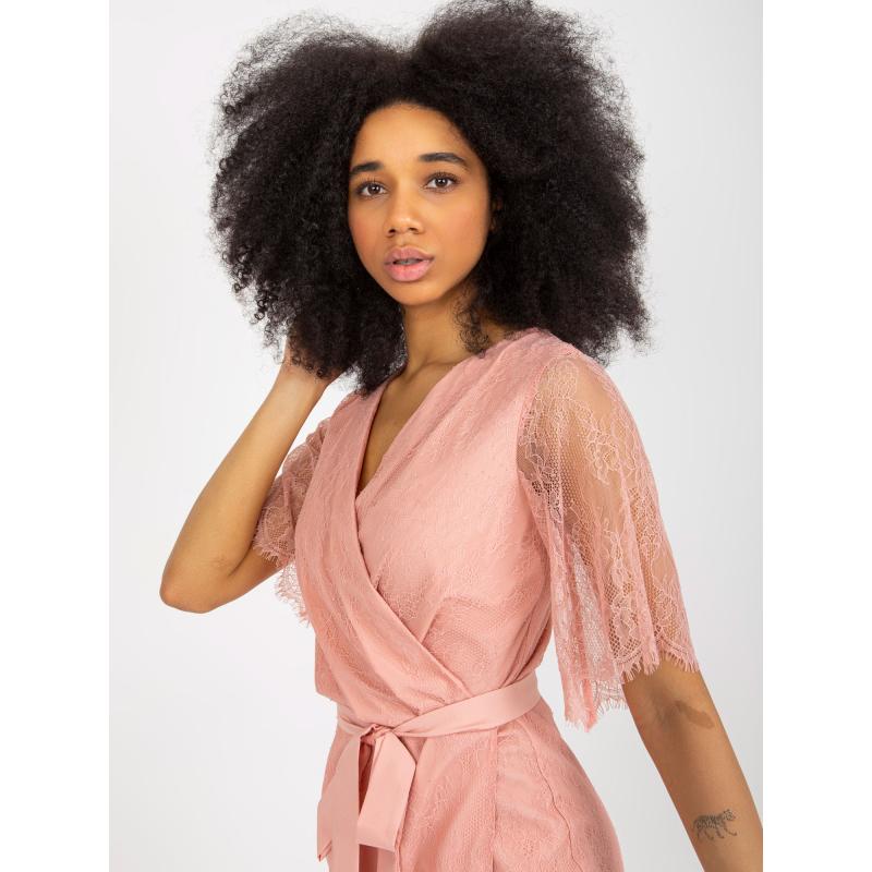 Női csipkés koktélruha OLDIA rózsaszín