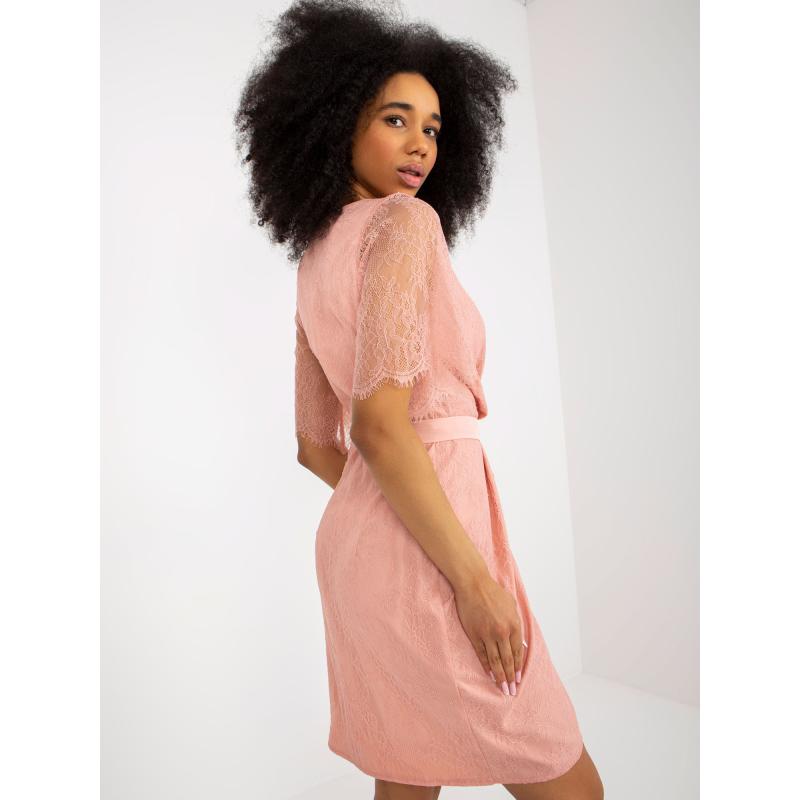 Női csipkés koktélruha OLDIA rózsaszín