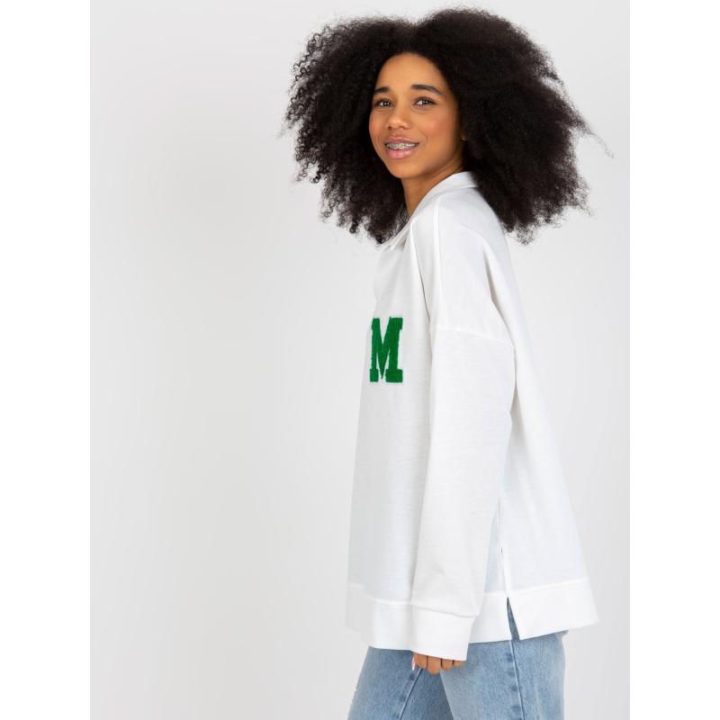 Dámska blúzka oversize s vreckom s nášivkou RADUZA ecru