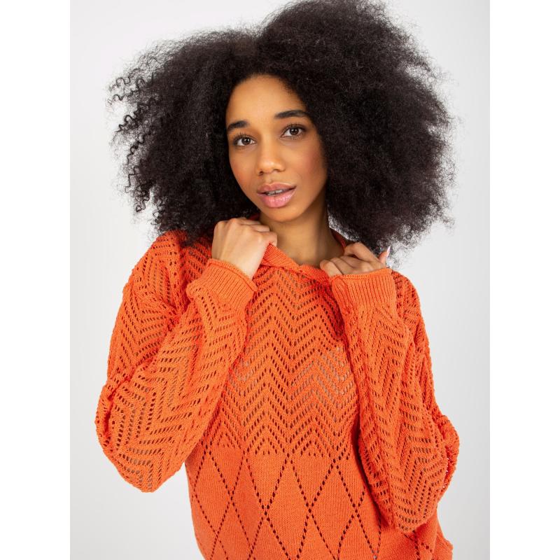 Dámsky sveter s kapucňou IMIA oranžový