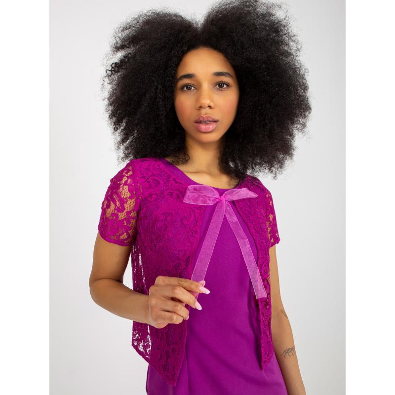 Dámské šaty s bolerkem RENATA fialové 