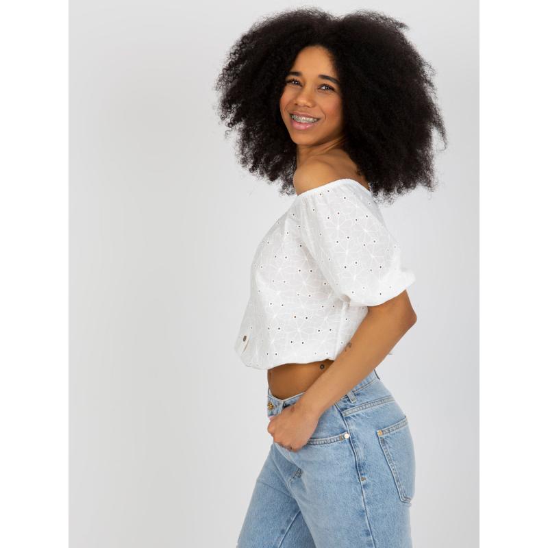 Női blúz gombokkal KORNELA ekrü színben