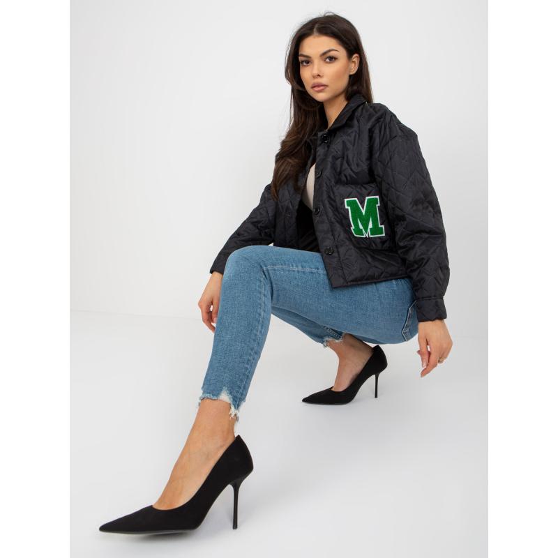 Dámská bunda se zapínáním na knoflíky SLAVA černá