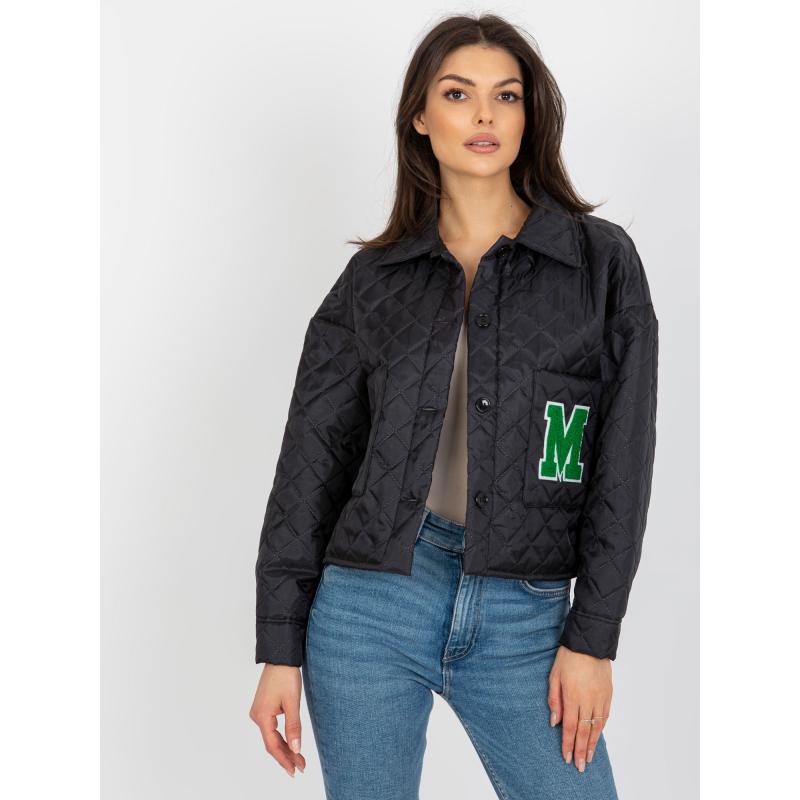 Dámská bunda se zapínáním na knoflíky SLAVA černá