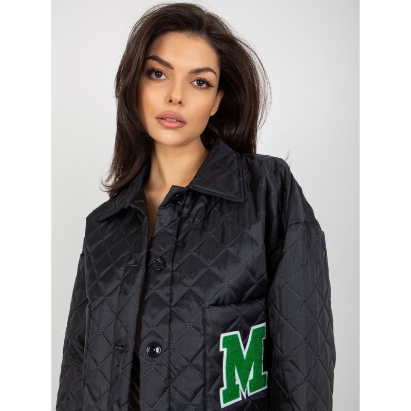 Dámská bunda se zapínáním na knoflíky SLAVA černá