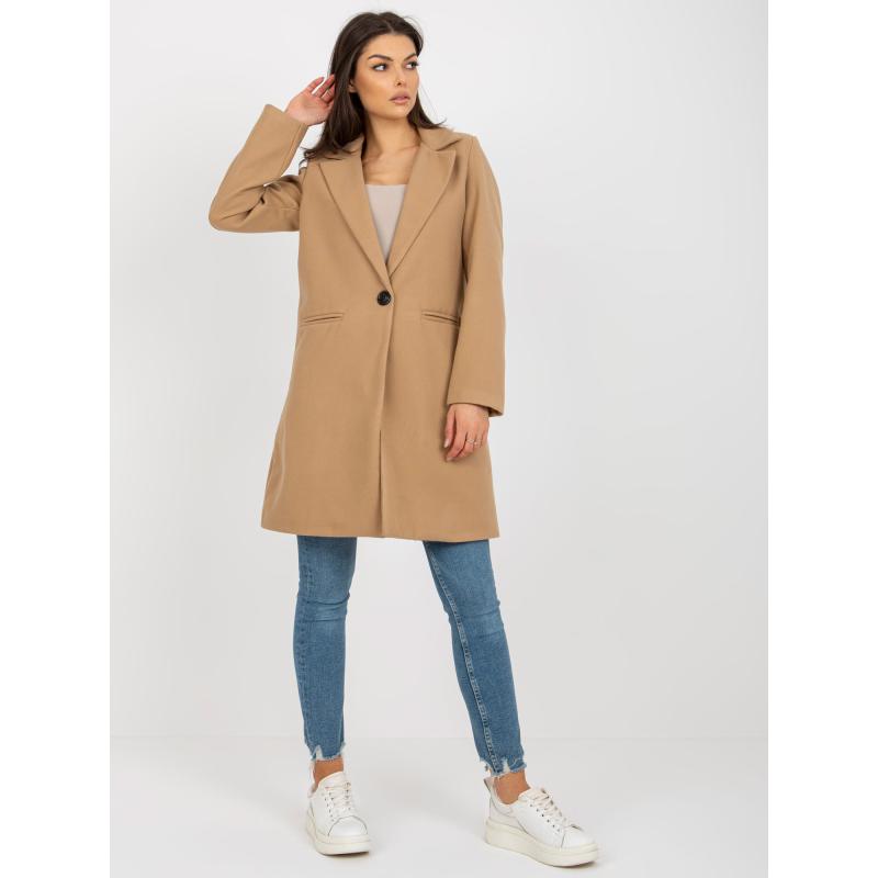 Női kabát béléssel OCH BELLA barna