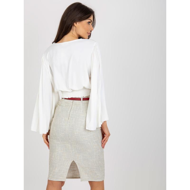 Dámská halenka s plisovanými rukávy IZI ecru