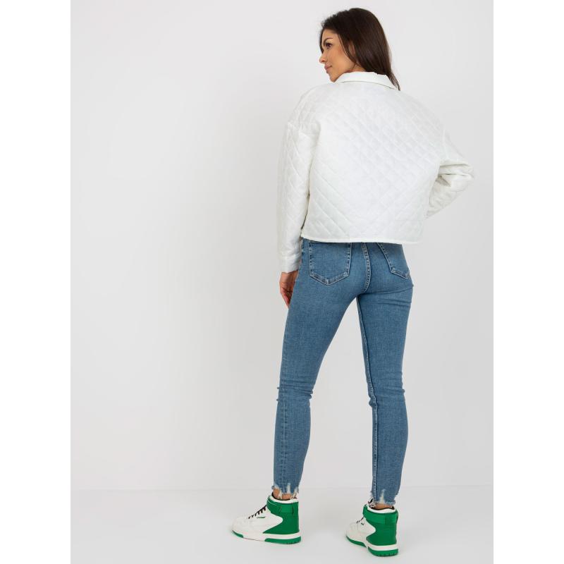 Női dzseki foltos steppelt átmeneti kabát BORISA ekrü