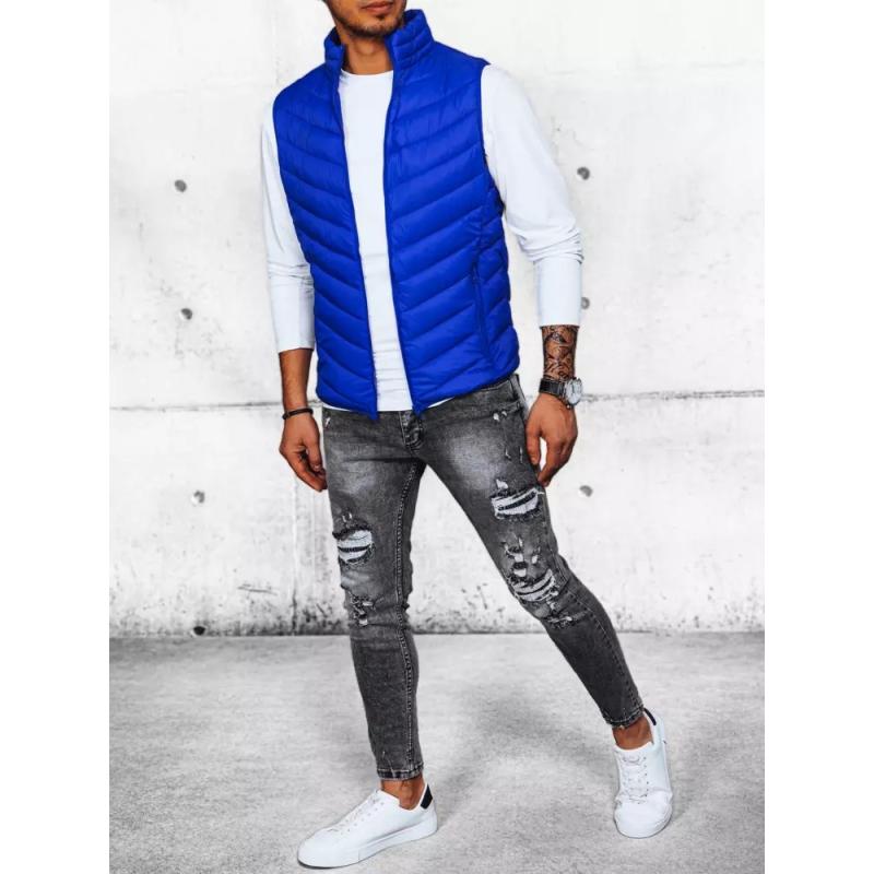 Férfi steppelt mellény DAILY kék