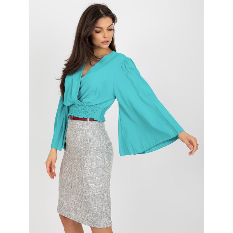 Dámská halenka s výstřihem VALA modrá 