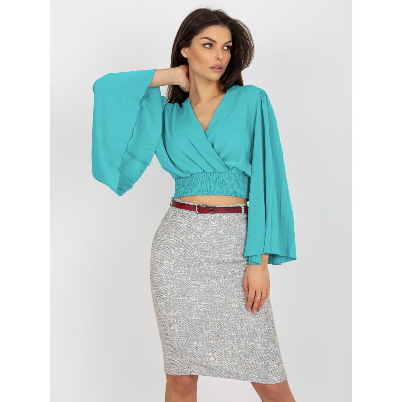 Dámská halenka s výstřihem VALA modrá 