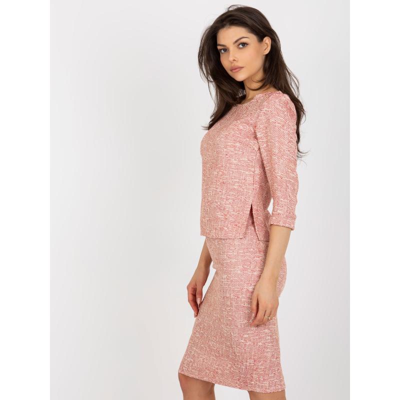 Dámská halenka s 3/4 rukávy SOCIA červeno béžová