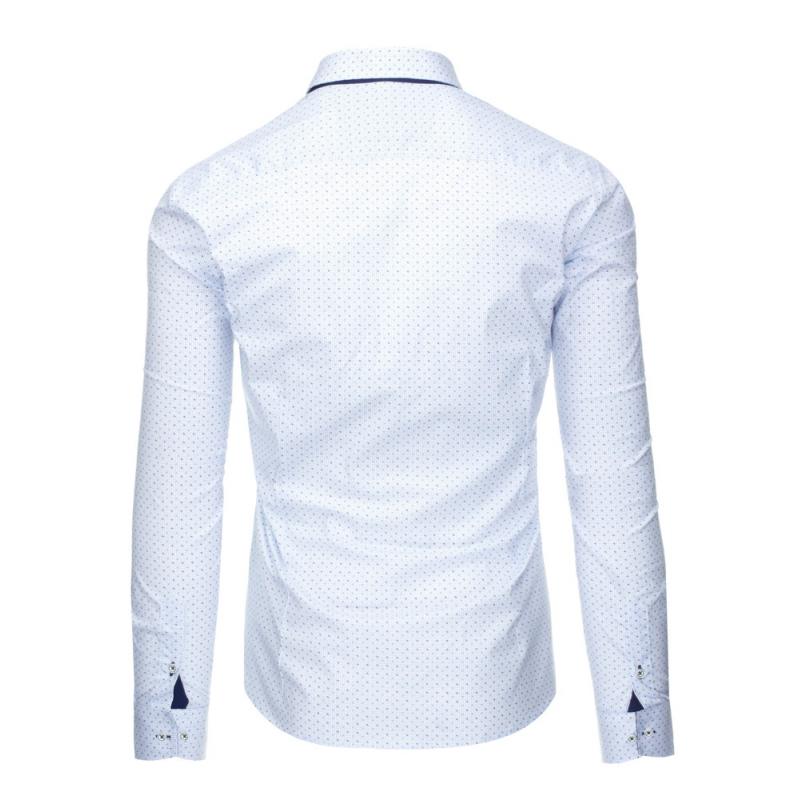 Pánská stylová košile bílá s dlouhým rukávemslim fit