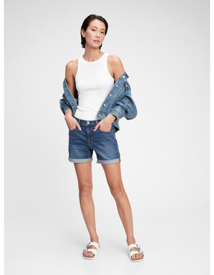 Džínsové šortky so stredným vzrastom
