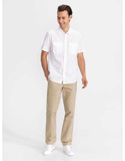 Essential khaki egyenes szabású nadrág GapFlex