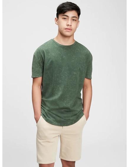 Tričko pre tínedžerov so zahnutým lemom