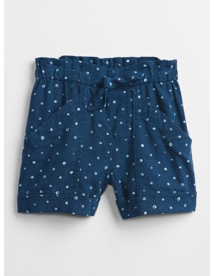 Detské ľanové vzorované šortky