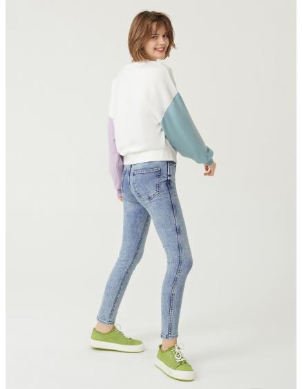 Vintage slim džínsy s vysokým vzostupom