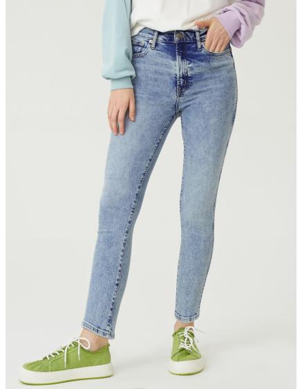 Vintage slim džínsy s vysokým vzostupom