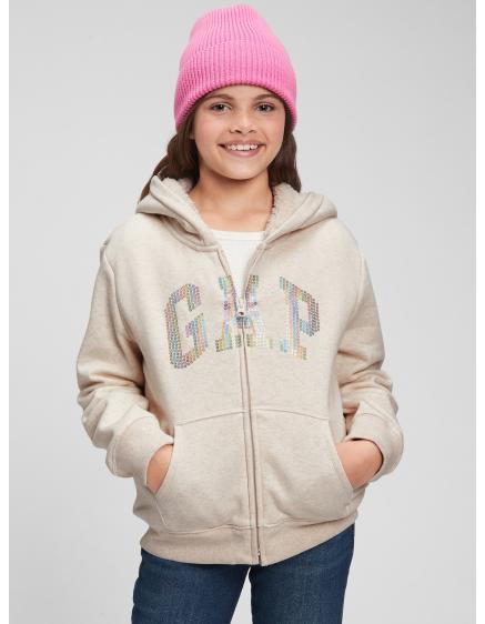 Detská mikina GAP logo sherpa
