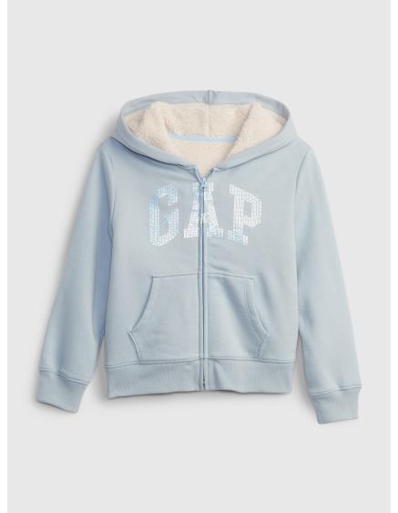 Detská sherpa mikina GAP logo