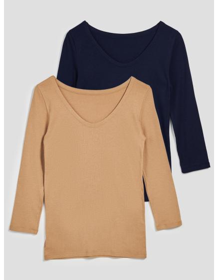 3/4 ujjú pólók, 2 db