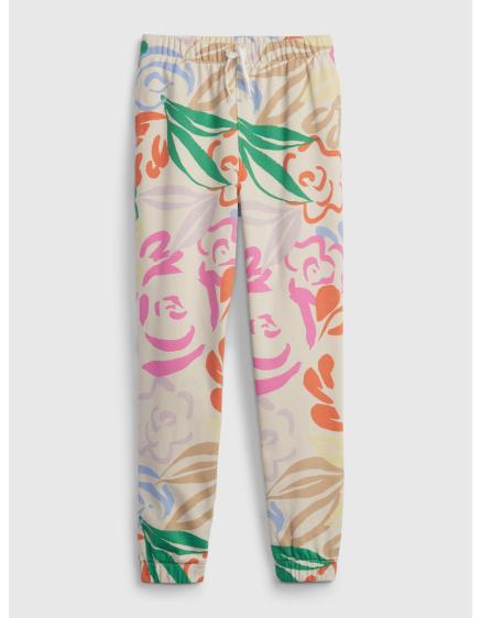 Gyerek melegítőnadrág virágos francia frottír