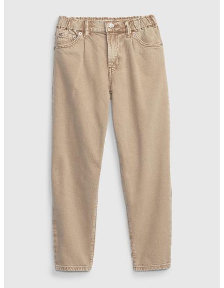 Dětské béžové džíny barrel