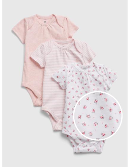 Detské body z organickej bavlny, 3 ks