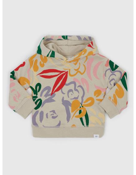 Detská mikina kvetinová s kapucňou