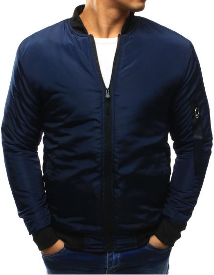 Pánska bunda bomber jacket tmavo modrá