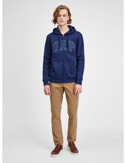 Mikina s logom GAP so zipsom