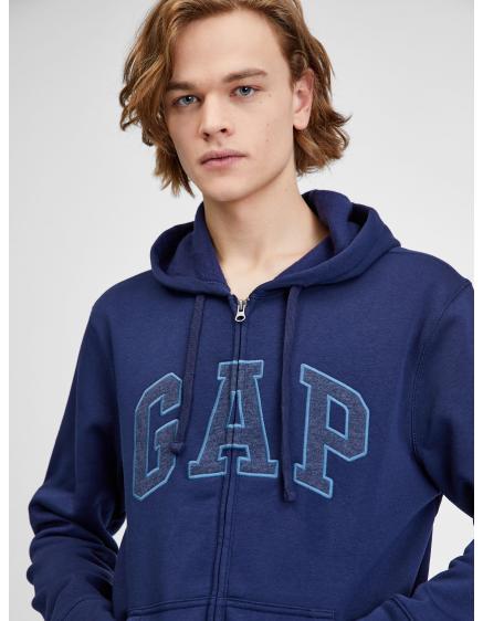 Mikina s logom GAP so zipsom
