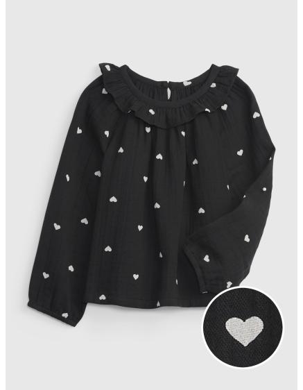Dětská halenka se srdíčky