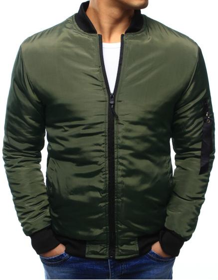Pánská bunda bomber jacket zelená